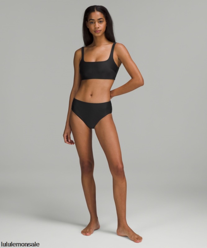 Lululemon Damen DELULU498 | Waterside Badetop Mit Eckigem Ausschnitt B/c Cup Schwarz